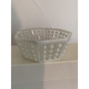 EAPG Antique DEWDROP Berry Bowl Ruffle Edge Hobnail Elson Glass Co 1887 No .90